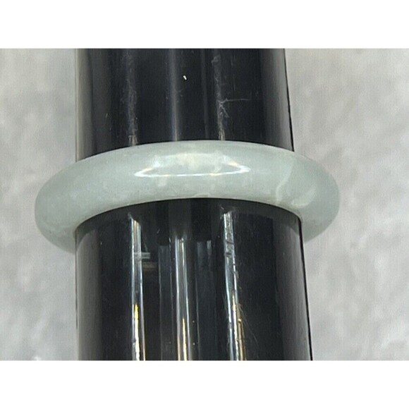 Vintage Matte Blue Swirl Band Lucite Ring Sz 6.75 Fairy Retro Rockabilly - Picture 3 of 6